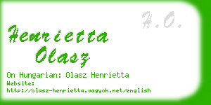 henrietta olasz business card